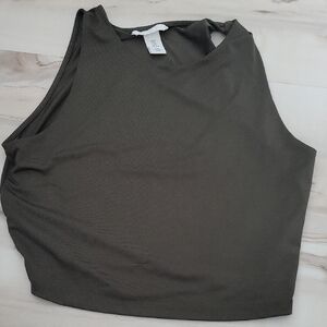 Olive Green Sleeveless Women's Top